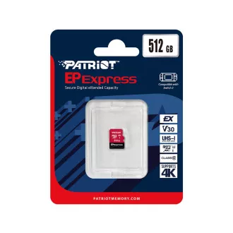 Card Patriot EP Express/Micro SDXC/512GB/UHS-I U3/Clasa 10 Card Patriot EP Express/Micro SDXC/512GB/UHS-I U3/Clasa 10