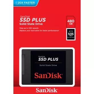 Sandisk Plus/480GB/SSD/2.5"/SATA/Negru/3R