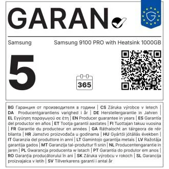 Samsung 9100 PRO/1TB/SSD/M.2 NVMe/Negru/Radiator/5R Samsung 9100 PRO/1TB/SSD/M.2 NVMe/Negru/Radiator/5R