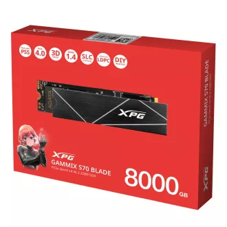 ADATA GAMMIX S70 BLADE/8TB/SSD/M.2 NVMe/Negru/radiator/5R