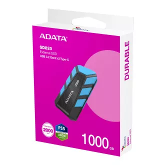 ADATA SD820/1TB/SSD/Extern/Albastru/5R