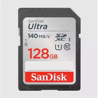 SanDisk Ultra/SDXC/128GB/140MBps/UHS-I U1/Classe 10/Negru