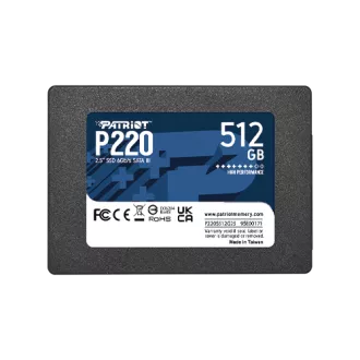 PATRIOT P220/512GB/SSD/2.5"/SATA/3R