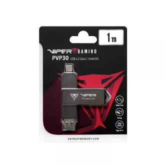 Patriot VIPER PVP30/1TB/SSD/Extern/Negru/3R
