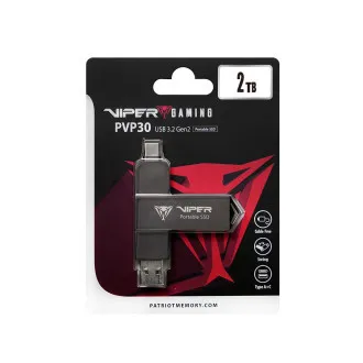Patriot VIPER PVP30/2TB/SSD/Extern/Negru/3R