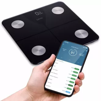 Salente SlimFit, cântar fitness inteligent, diagnosticare personală, Bluetooth, negru