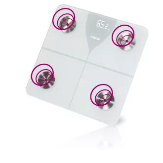 Salente SlimFit, cântar fitness inteligent, diagnosticare personală, Bluetooth, negru
