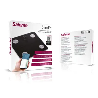 Salente SlimFit, cântar fitness inteligent, diagnosticare personală, Bluetooth, negru
