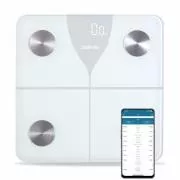 Salente SlimFit, cântar inteligent personal de diagnosticare a fitnessului, Bluetooth, alb