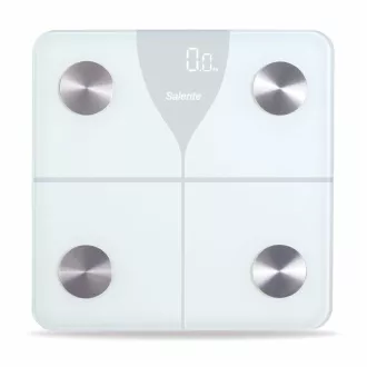 Salente SlimFit, cântar inteligent personal de diagnosticare a fitnessului, Bluetooth, alb