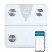 Salente SlimFit, cântar inteligent personal de diagnosticare a fitnessului, Bluetooth, alb