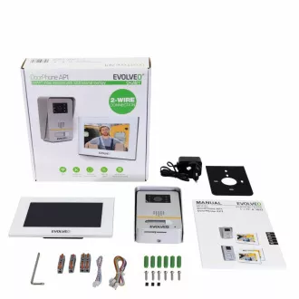 EVOLVEO DoorPhone AP1-2, telefon video cu fir cu aplicatie, alb