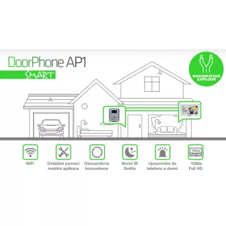 EVOLVEO DoorPhone AP1-2, telefon video cu fir cu aplicatie, alb