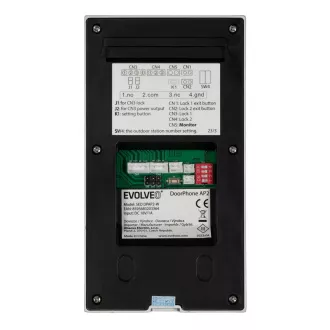 Videofon cu fir EVOLVEO DoorPhone AP2-2 pentru doua apartamente cu aplicatie, alb