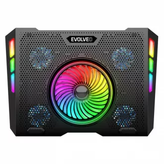 EVOLVEO Ania 16, placă de răcire pentru laptop, 5 ventilatoare, iluminare de fundal RGB EVOLVEO Ania 16, placă de răcire pentru laptop, 5 ventilatoare, iluminare de fundal RGB