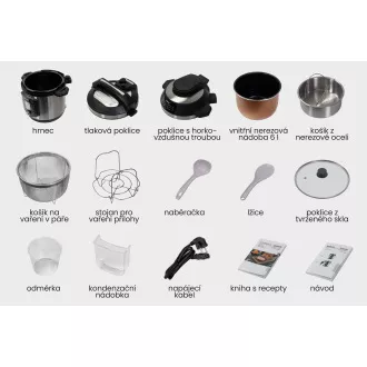 Salente Ario II, oală multifuncțională cu cuptor cu aer cald Salente Ario II, oală multifuncțională cu cuptor cu aer cald