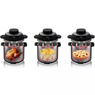 Salente Ario II, oală multifuncțională cu cuptor cu aer cald Salente Ario II, oală multifuncțională cu cuptor cu aer cald
