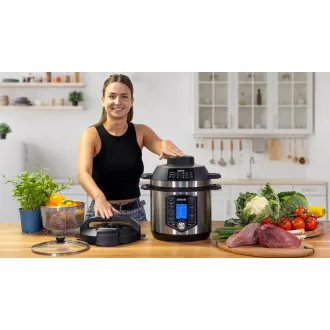 Salente Ario II, oală multifuncțională cu cuptor cu aer cald Salente Ario II, oală multifuncțională cu cuptor cu aer cald