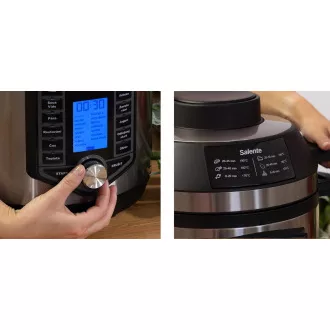 Salente Ario II, oală multifuncțională cu cuptor cu aer cald Salente Ario II, oală multifuncțională cu cuptor cu aer cald