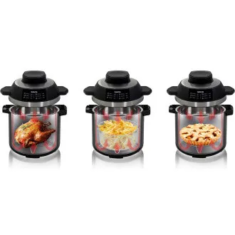 Salente Ario II, oală multifuncțională cu cuptor cu aer cald Salente Ario II, oală multifuncțională cu cuptor cu aer cald