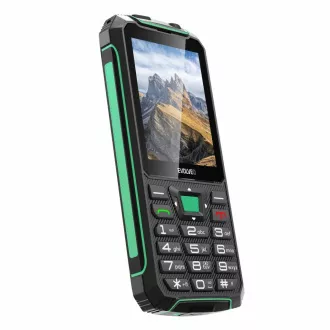 EVOLVEO StrongPhone W4, telefon Dual SIM rezistent la IP68, LCD 2.8", 2500mAh, baterie externă, negru-verde