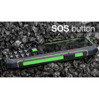 EVOLVEO StrongPhone W4, telefon Dual SIM rezistent la IP68, LCD 2.8", 2500mAh, baterie externă, negru-verde
