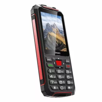 EVOLVEO StrongPhone W4, telefon Dual SIM rezistent la IP68, LCD 2.8", 2500mAh, baterie externă, negru-roșu