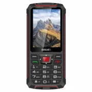 EVOLVEO StrongPhone W4, telefon Dual SIM rezistent la IP68, LCD 2.8", 2500mAh, baterie externă, negru-roșu