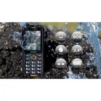 EVOLVEO StrongPhone X5, telefon rezistent la apă, rezistent la apă, Dual SIM, negru-portocaliu EVOLVEO StrongPhone X5, telefon rezistent la apă, rezistent la apă, Dual SIM, negru-portocaliu