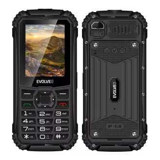 EVOLVEO StrongPhone Q1, telefon Dual SIM rezistent la IP68, LCD 2.4", 1800mAh, negru