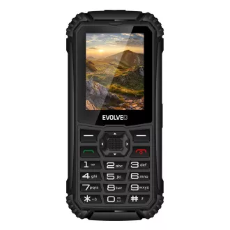 EVOLVEO StrongPhone Q1, telefon Dual SIM rezistent la IP68, LCD 2.4", 1800mAh, negru