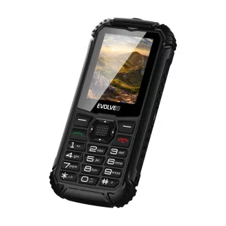 EVOLVEO StrongPhone Q1, telefon Dual SIM rezistent la IP68, LCD 2.4", 1800mAh, negru