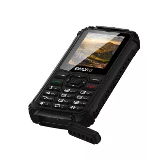 EVOLVEO StrongPhone Q1, telefon Dual SIM rezistent la IP68, LCD 2.4", 1800mAh, negru