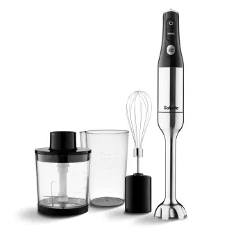 Blender de mână multifuncțional Salente Mixxo 3 în 1, 1200 W, oțel inoxidabil, negru