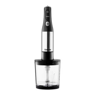 Blender de mână multifuncțional Salente Mixxo 3 în 1, 1200 W, oțel inoxidabil, negru