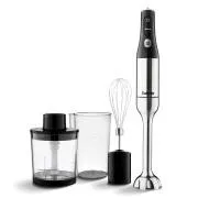 Blender de mână multifuncțional Salente Mixxo 3 în 1, 1200 W, oțel inoxidabil, negru