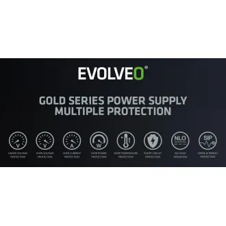 EVOLVEO G750, 750W, ATX3.1, 14cm, aPFC, 80+GOLD, 3 ani de funcționare