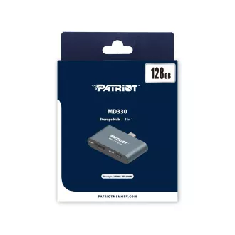 Hub Patriot de 128 GB + stocare MD300 USB-C + HDMI Hub Patriot de 128 GB + stocare MD300 USB-C + HDMI