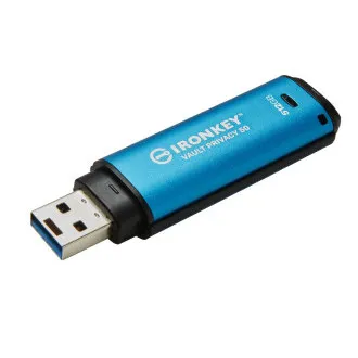 Unitate de stocare Kingston Ironkey Vault Privacy 50/512GB/USB 3.2/USB-A/Albastru Unitate de stocare Kingston Ironkey Vault Privacy 50/512GB/USB 3.2/USB-A/Albastru