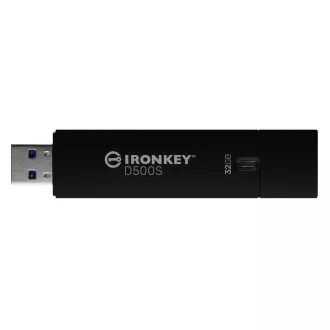 Kingston Ironkey D500S/32GB/USB 3.2/USB-A/Negru
