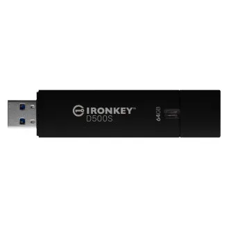 Kingston Ironkey D500S/64GB/USB 3.2/USB-A/Negru