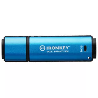 Kingston Ironkey Vault Privacy 50C/16GB/USB 3.2/USB-C/Albastru