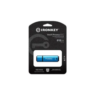 Kingston Ironkey Vault Privacy 50C/512GB/USB 3.2/USB-C/Albastru Kingston Ironkey Vault Privacy 50C/512GB/USB 3.2/USB-C/Albastru