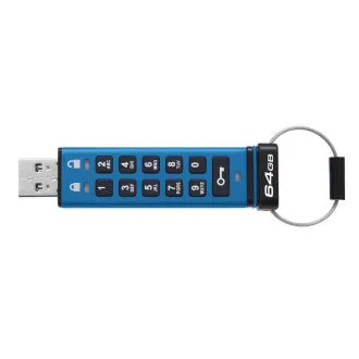 Kingston IronKey Keypad 200/64GB/USB 3.2/USB-A/Blue Kingston IronKey Keypad 200/64GB/USB 3.2/USB-A/Blue