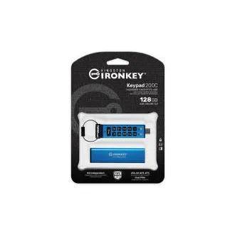 Tastatură Kingston Ironkey 200C/128GB/USB 3.0/USB-C/Albastru