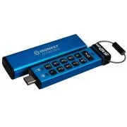 Tastatură Kingston IronKey 200C/512GB/USB 3.2/USB-C/albastru