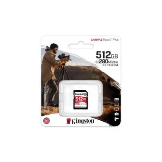 Kingston Canvas React Plus/SDXC/512GB/UHS-II U3 / Clasa 10 Kingston Canvas React Plus/SDXC/512GB/UHS-II U3 / Clasa 10