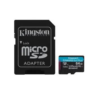 Adaptor Kingston Canvas Go Plus A2/Micro SDXC/64GB/UHS-I U3 / Clasa 10/+ Adaptor Kingston Canvas Go Plus A2/Micro SDXC/64GB/UHS-I U3 / Clasa 10/+