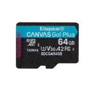 Kingston Canvas Go Plus A2/Micro SDXC/64GB/UHS-I U3/Clasa 10