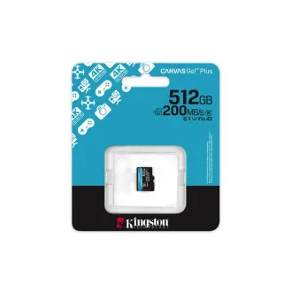 Kingston Canvas Go Plus A2/Micro SDXC/512GB/UHS-I U3/Clasa 10 Kingston Canvas Go Plus A2/Micro SDXC/512GB/UHS-I U3/Clasa 10